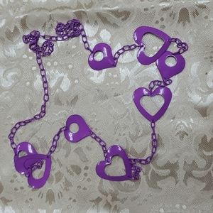 Purple heart necklace